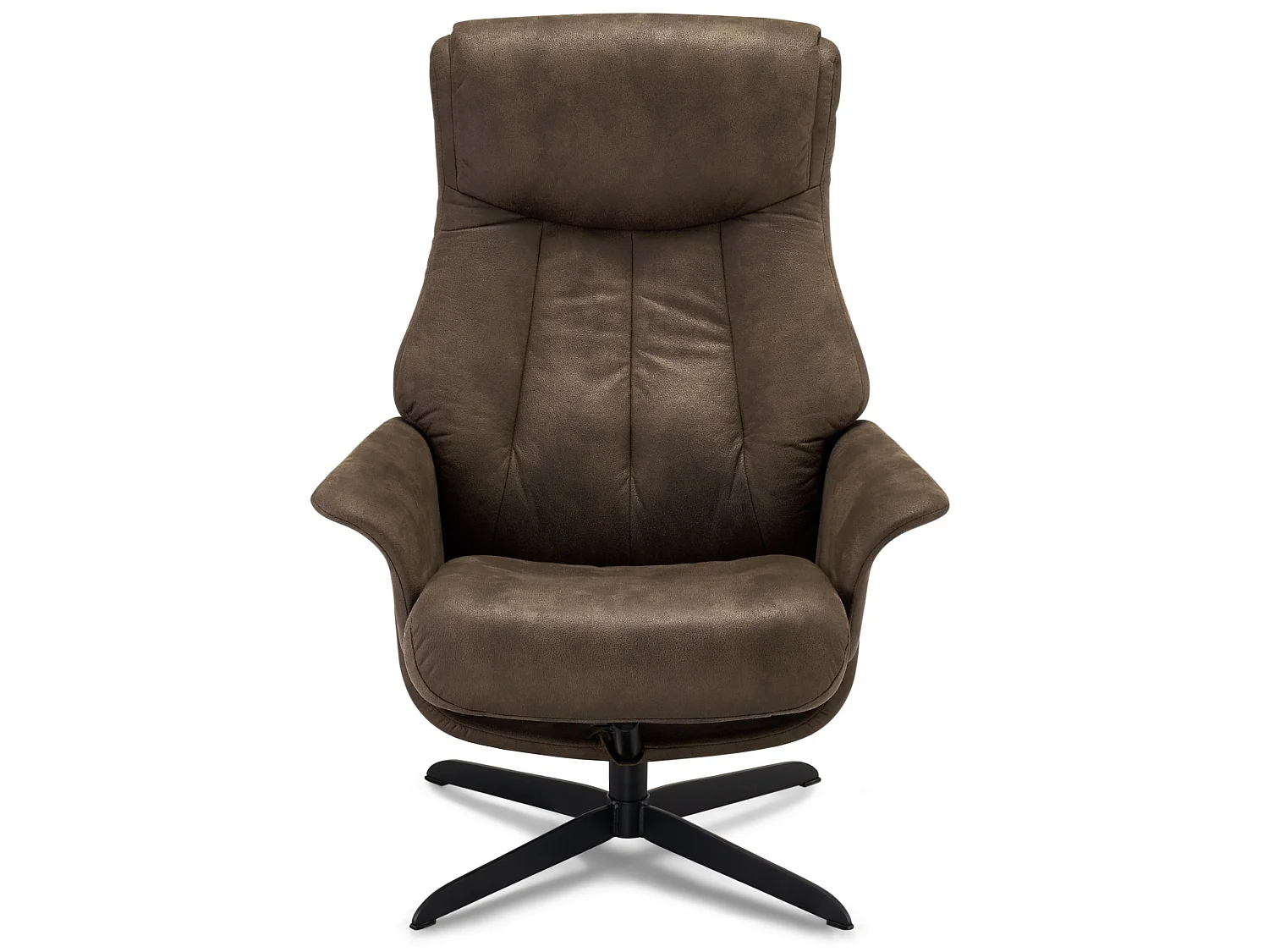Fauteuil Relax Avec Repose-pied Bilbao Marron Tissu
