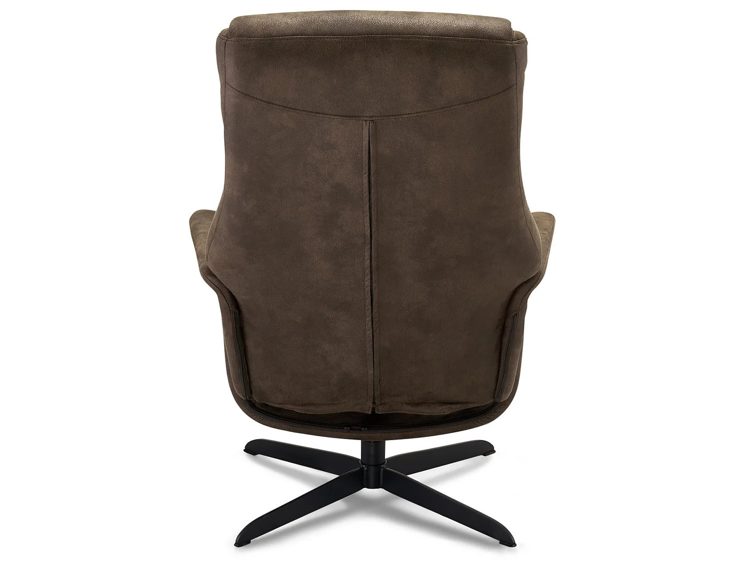 Fauteuil Relax Avec Repose-pied Bilbao Marron Tissu