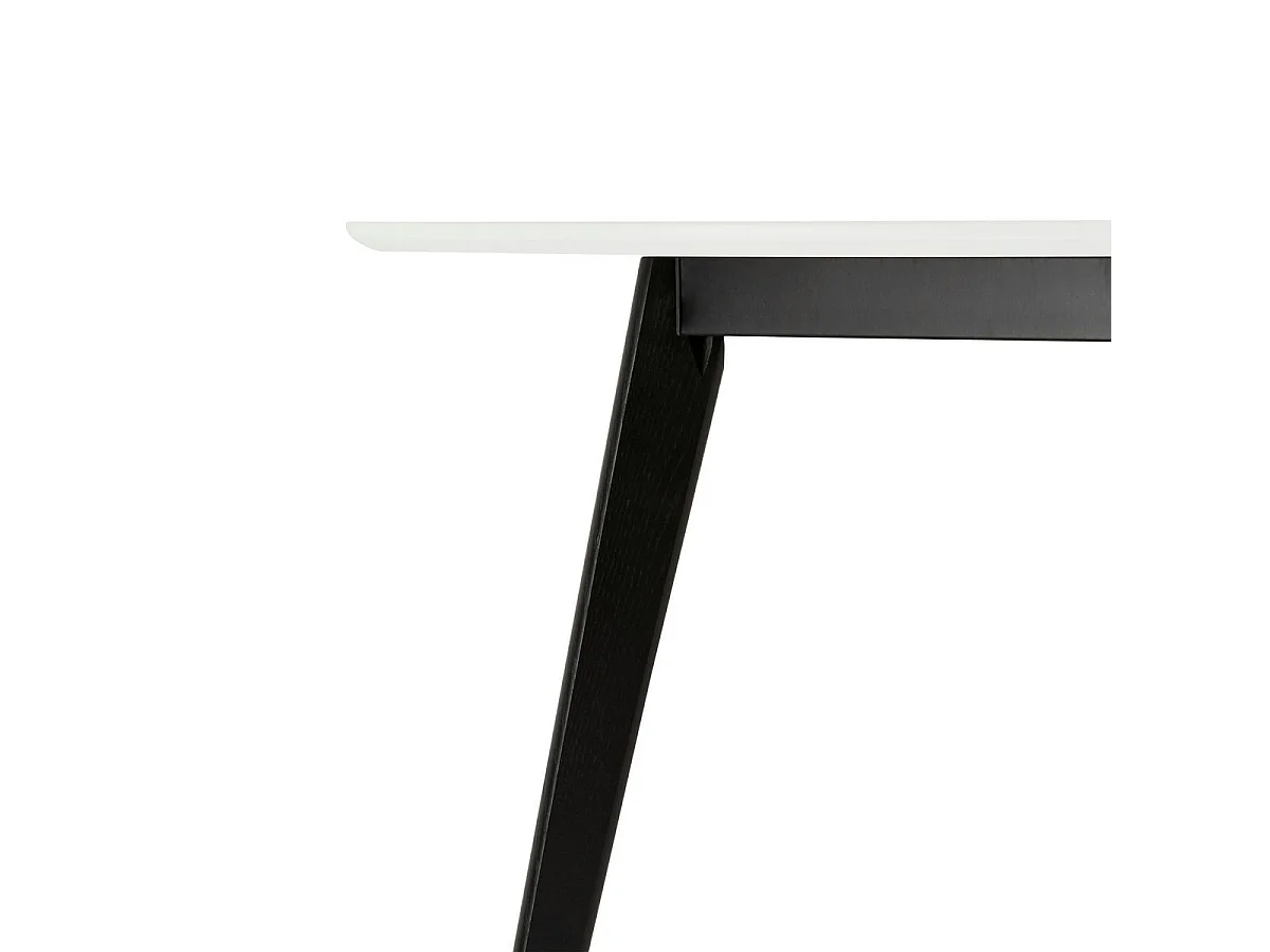 Table à manger Life - Ronde - 4 couverts - MDF et chéne massif - Blanc