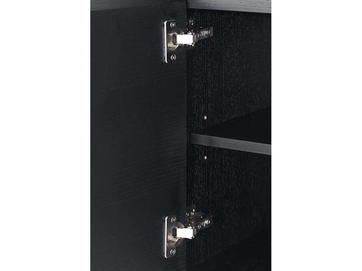 Buffet Tokyo avec 3 portes et 3 tiroirs - MDF et métal - Noir