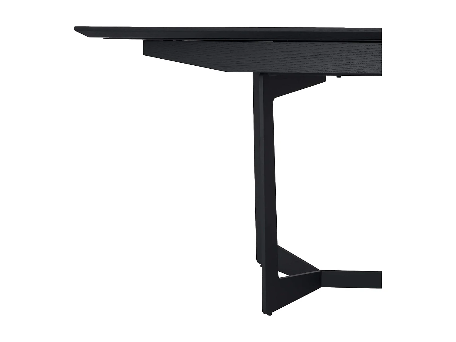 Table à manger extensible Tokyo - Rectangulaire - 6 à 10 couverts - MDF et métal - Noir