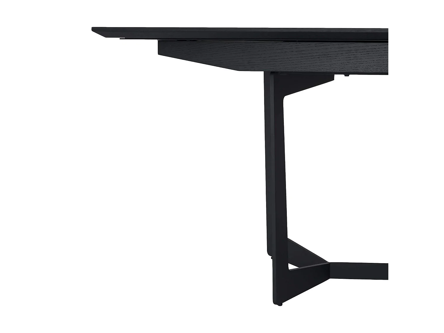 Table à manger extensible Tokyo - Rectangulaire - 6 à 10 couverts - MDF et métal - Noir
