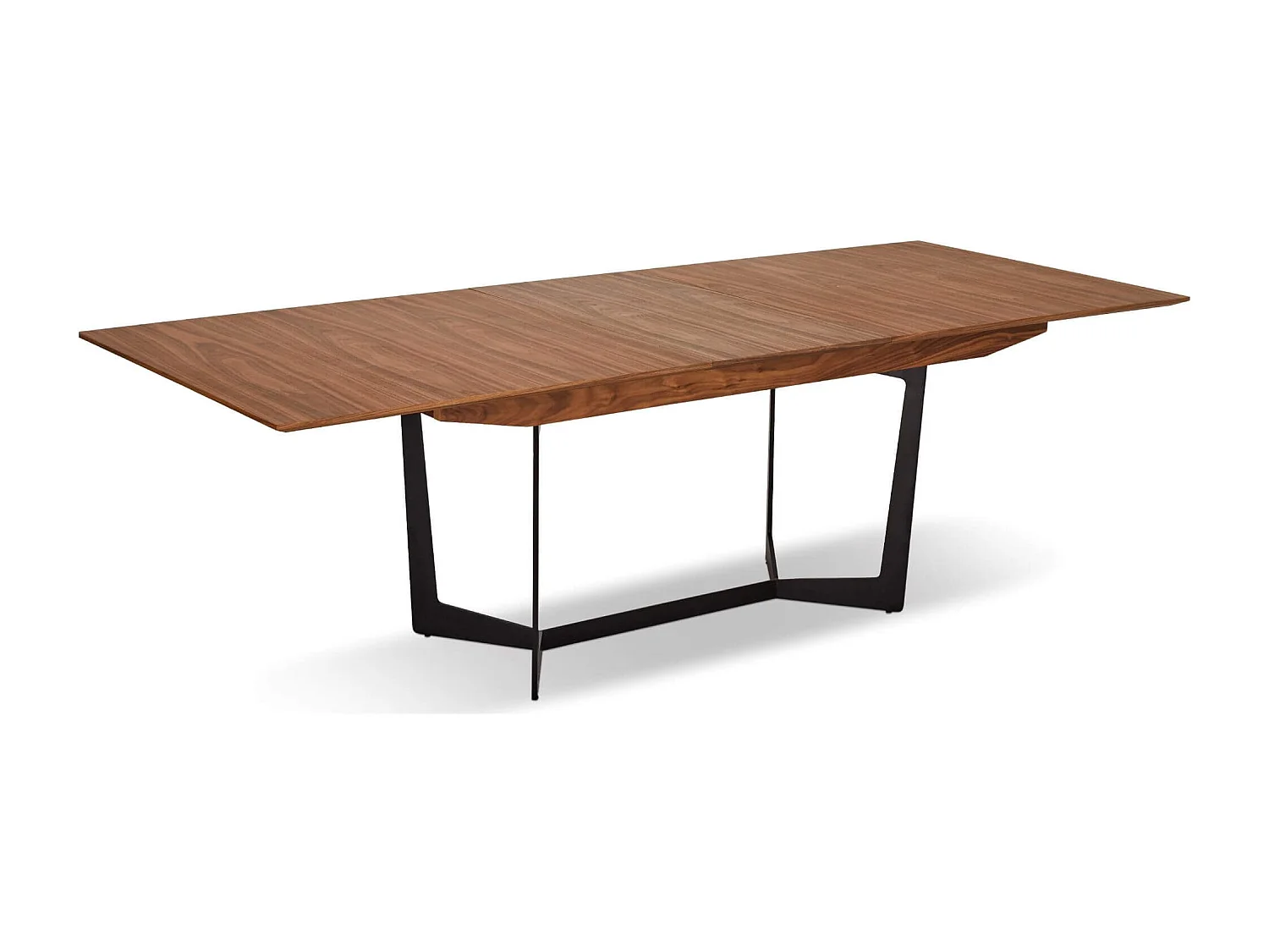 Rechthoekige Uitschuifbare eettafel Tokyo - 6 à 10 personen- MDF & staal - Okkernoot