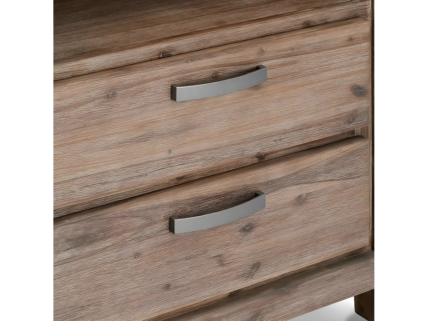 Boekenkast Alaska - met 4 nissen, - Massief acaciahout & MDF - Bruin