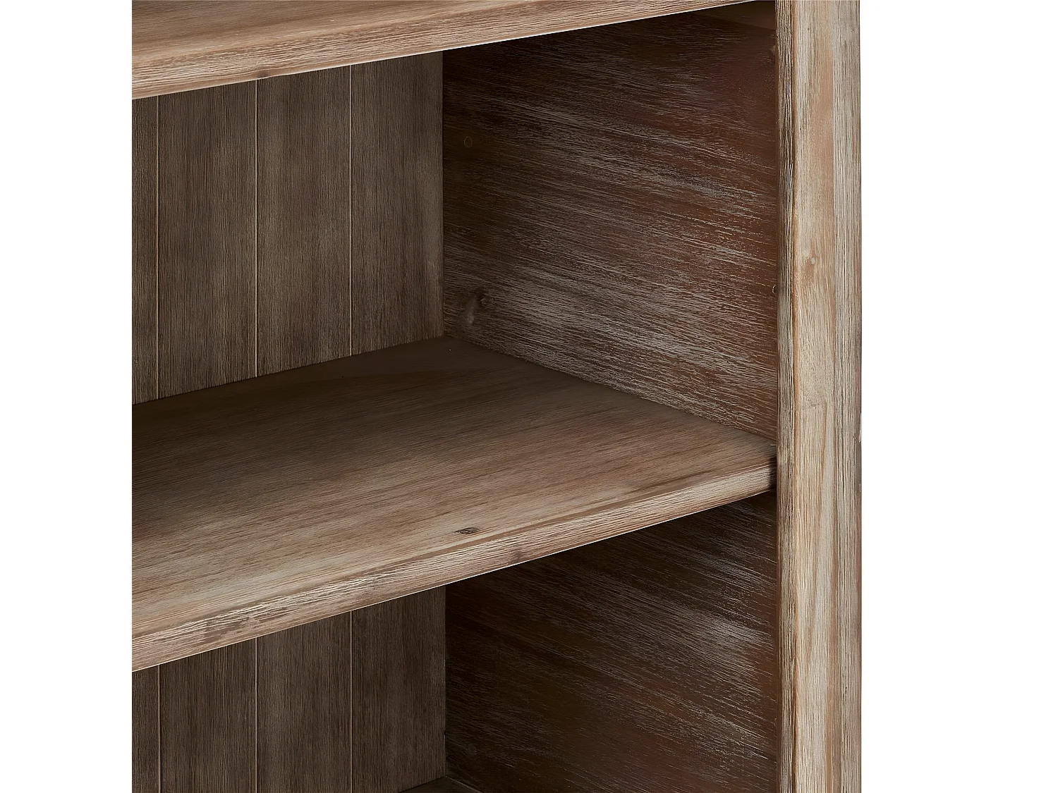 Boekenkast Alaska - met 4 nissen, - Massief acaciahout & MDF - Bruin