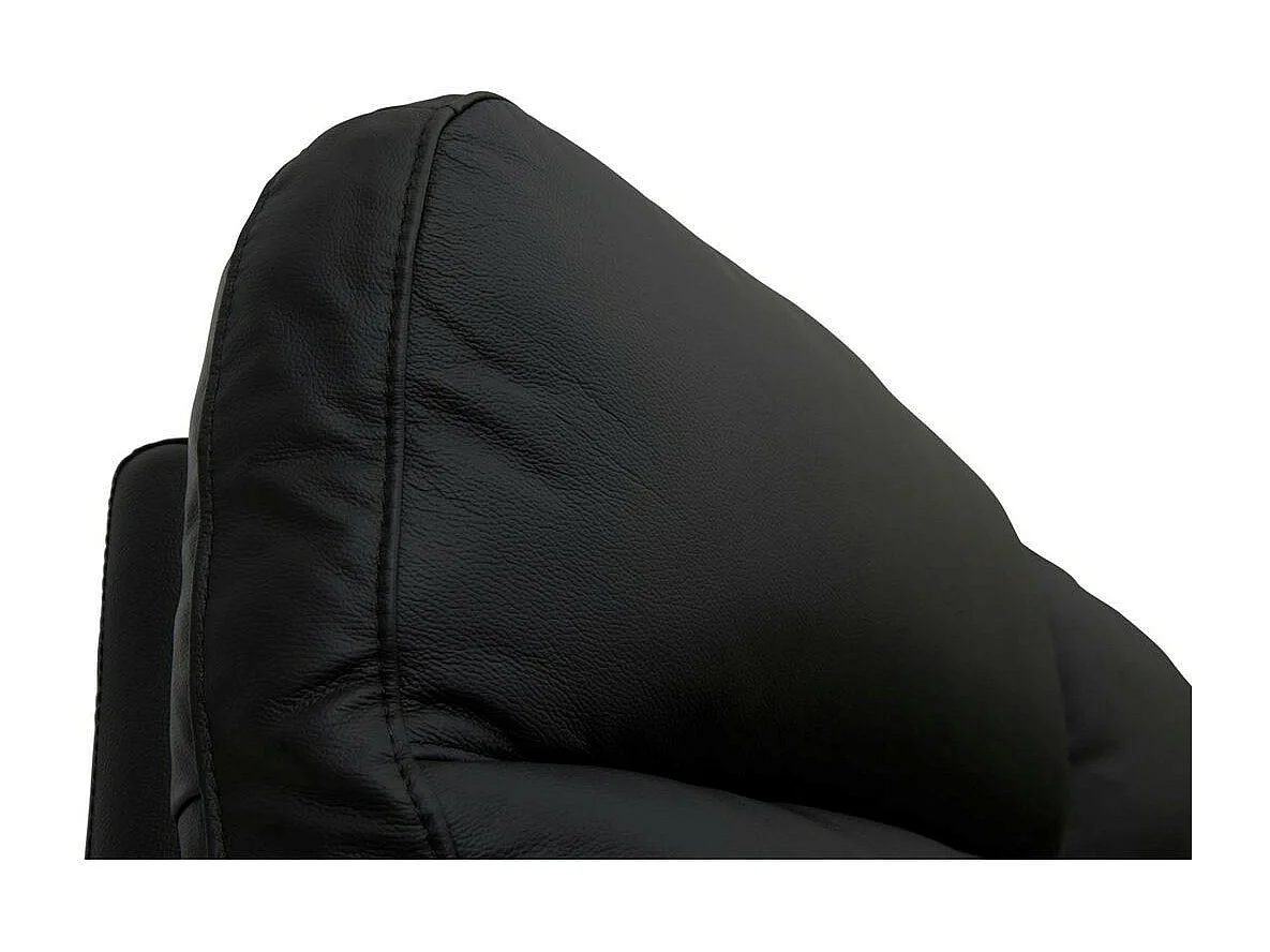 Tweezits elektrische relaxbank Selesta van leer - zwart