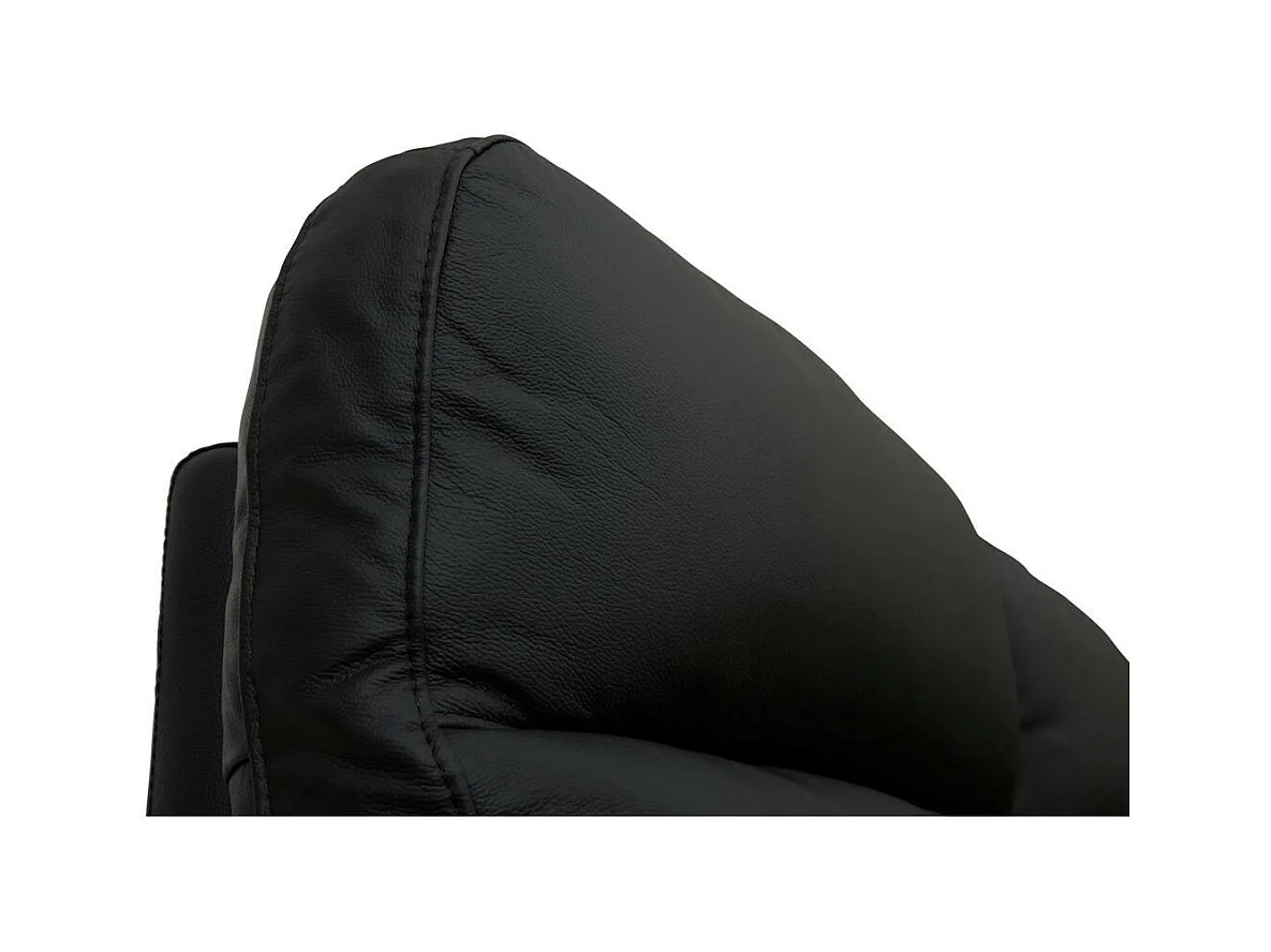 Canapé relax électrique Selesta - 2 places - Cuir - Noir