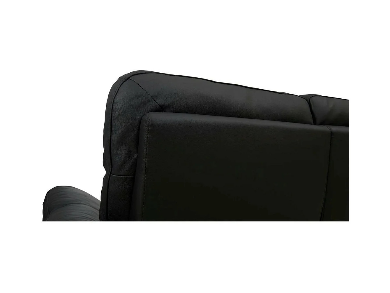 Canapé relax électrique Selesta - 2 places - Cuir - Noir