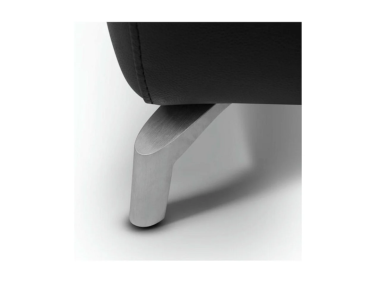 Canapé relax électrique Selesta - 2 places - Cuir - Noir