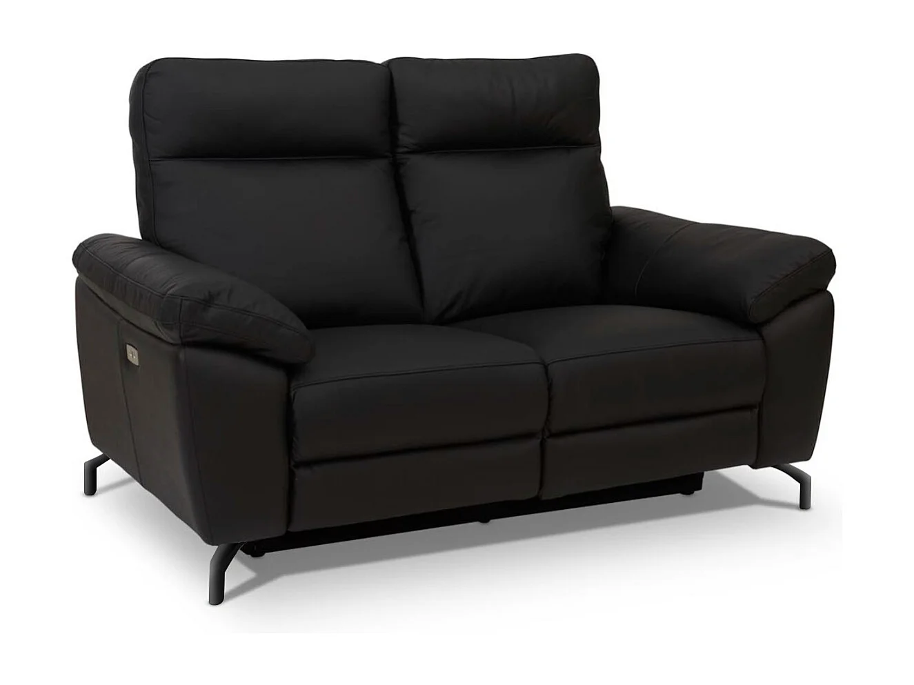 Sofa mit Relaxfunktion 2-Sitzer Selesta - Leder und PVC - Schwarz