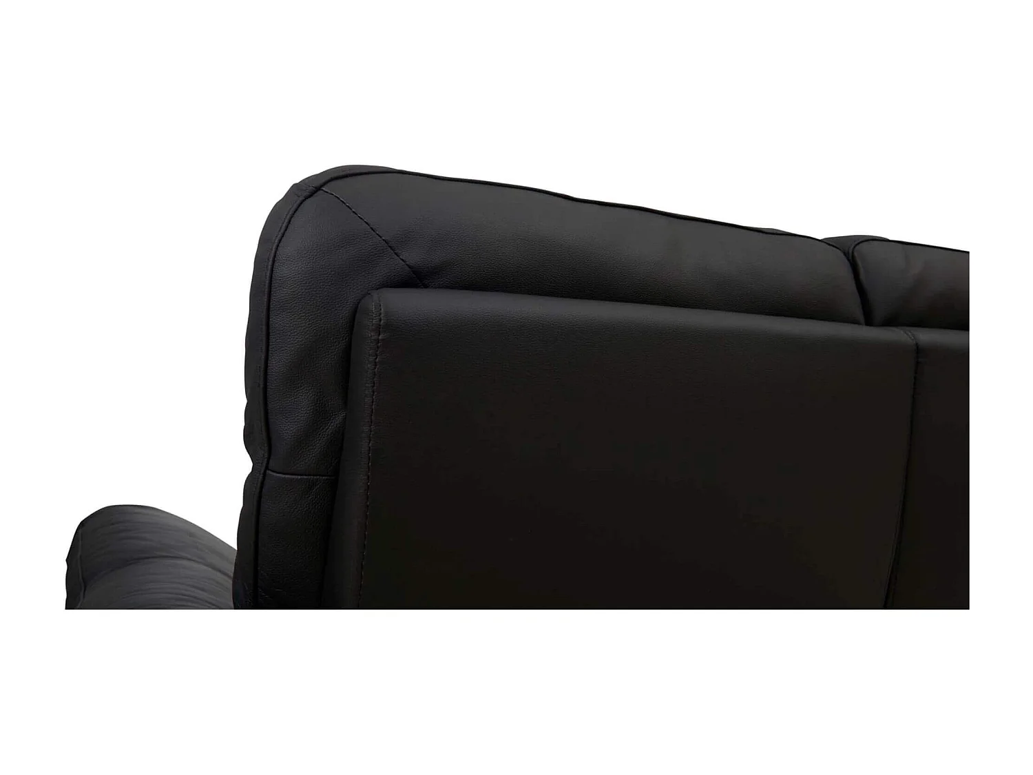 Sofa mit Relaxfunktion 2-Sitzer Selesta - Leder und PVC - Schwarz