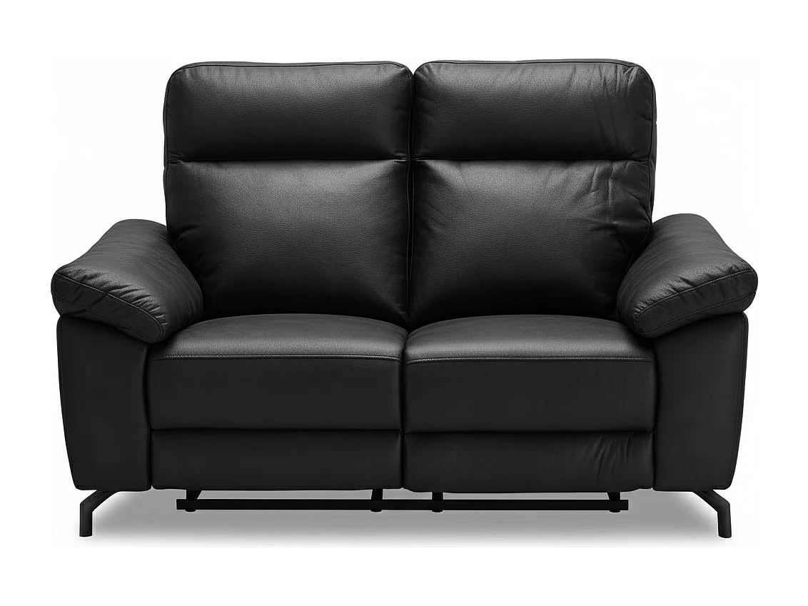 Sofa mit Relaxfunktion 2-Sitzer Selesta - Leder und PVC - Schwarz
