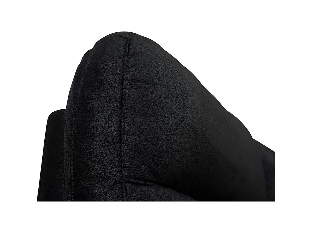 Relaxsofa elektrisch Selesta - 3-Sitzer - Stoff - Schwarz