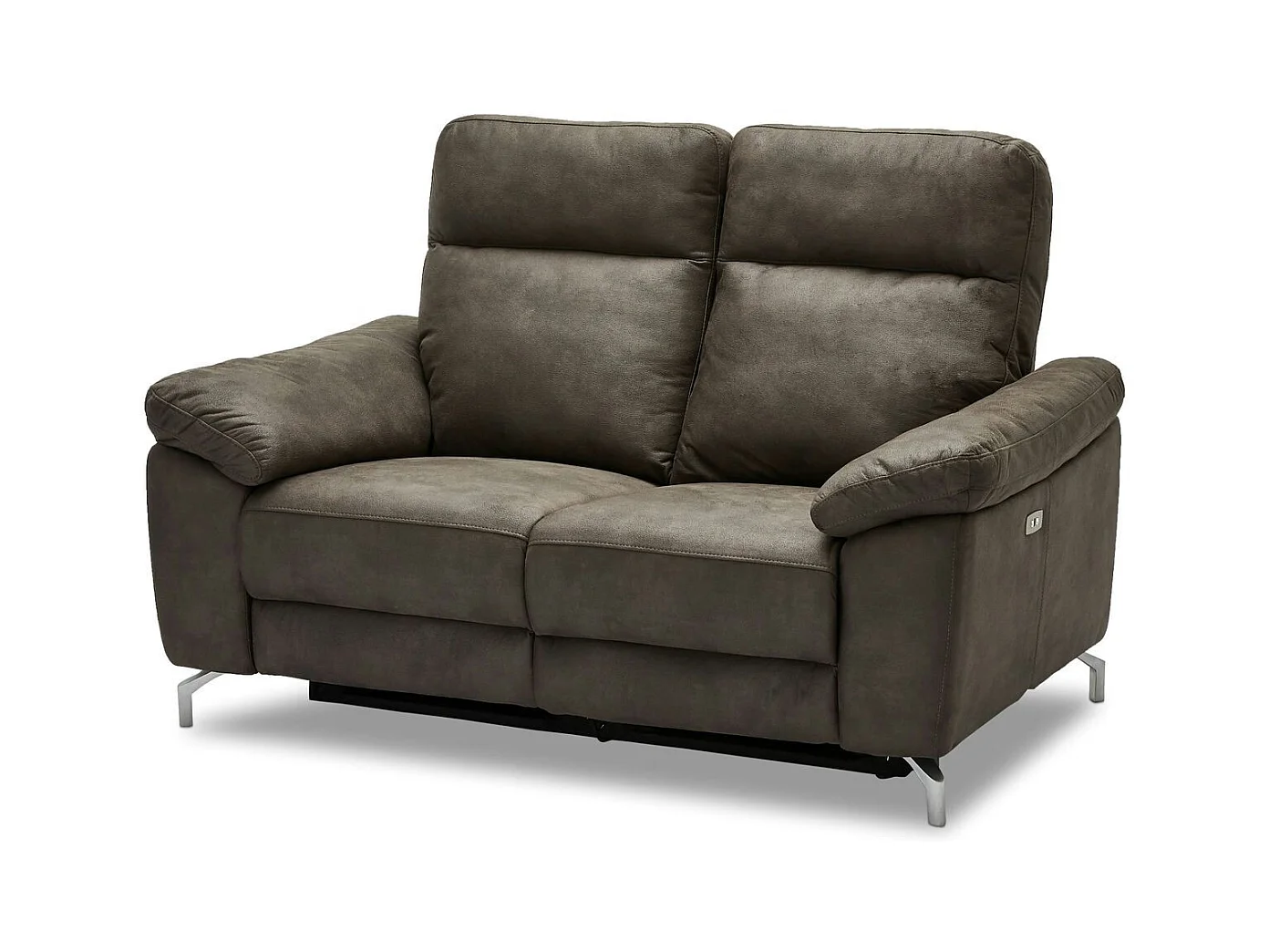 Tweezits elektrische relaxbank Selesta van stof - bruin