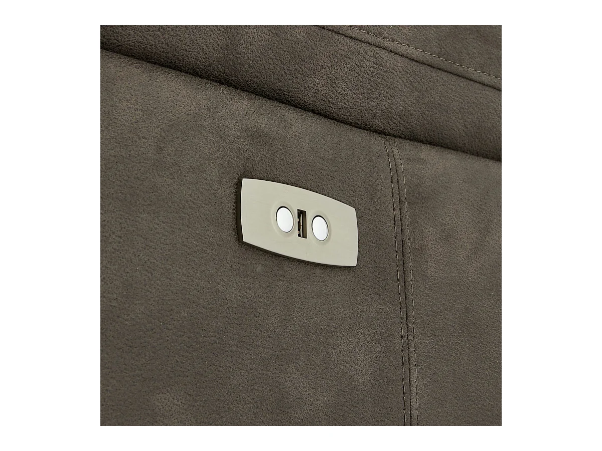 Tweezits elektrische relaxbank Selesta van stof - bruin