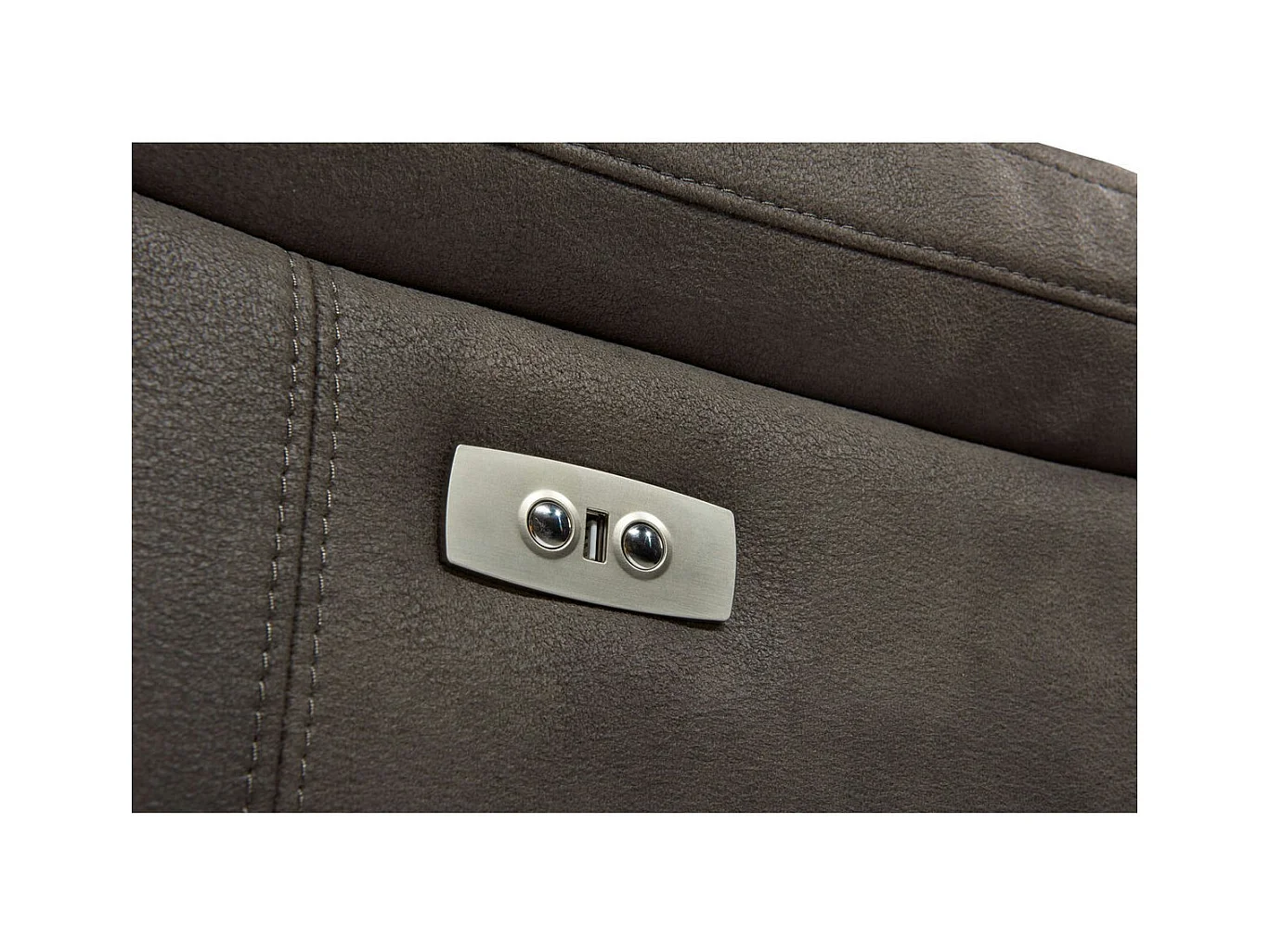 Tweezits elektrische relaxbank Selesta van stof - bruin