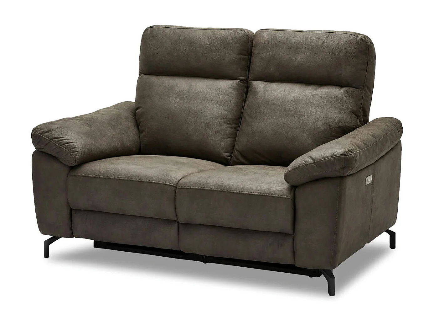 Tweezits elektrische relaxbank Selesta van stof - bruin