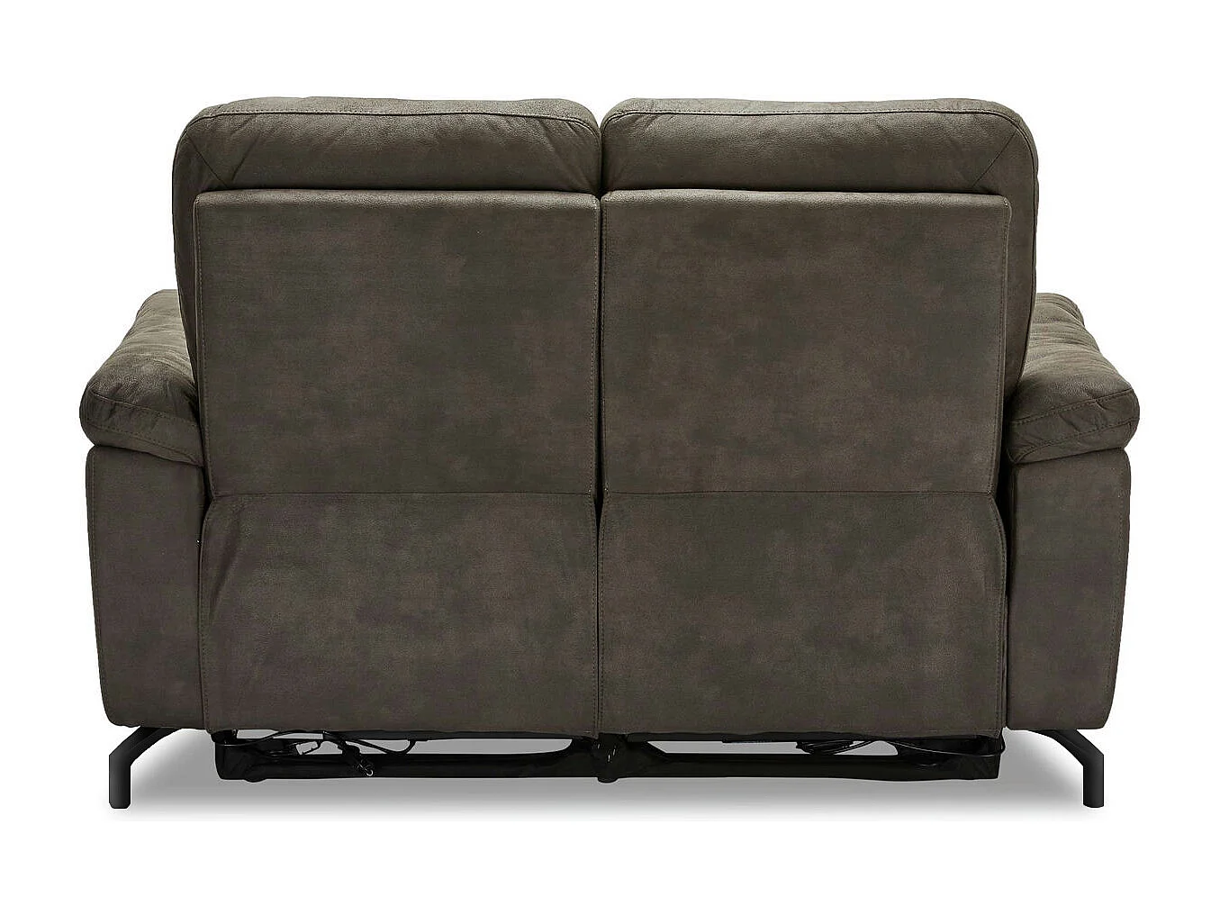 Tweezits elektrische relaxbank Selesta van stof - bruin