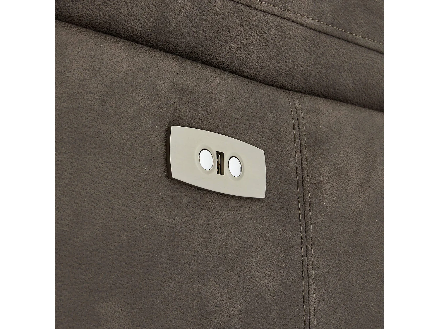 Tweezits elektrische relaxbank Selesta van stof - bruin