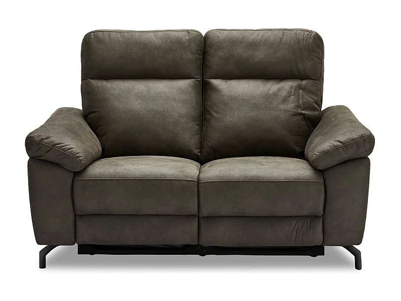 Relaxsofa elektrisch Selesta - 2-Sitzer - Stoff - Braun (Taupe)