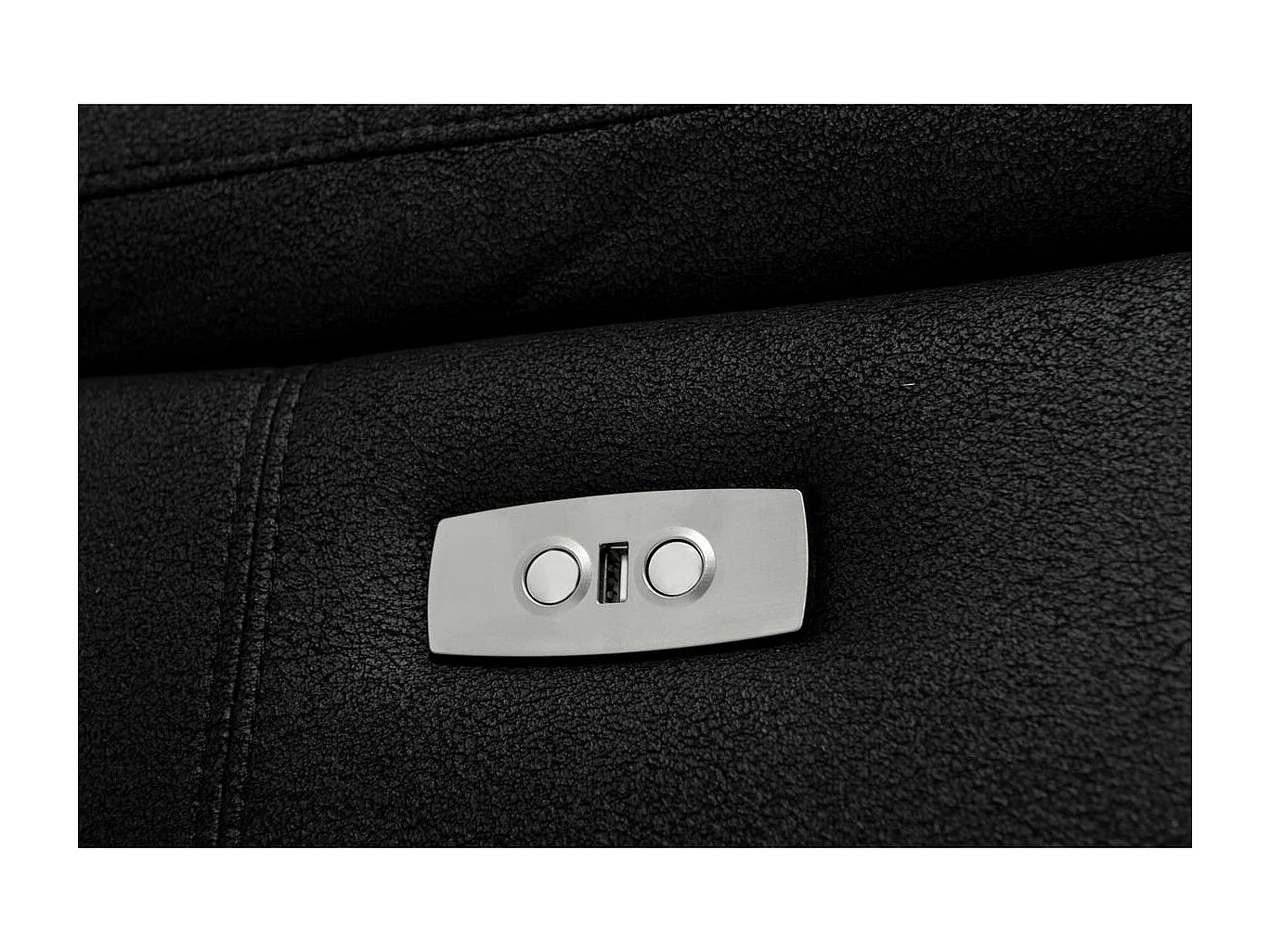 Tweezits elektrische relaxbank Selesta van stof - zwart