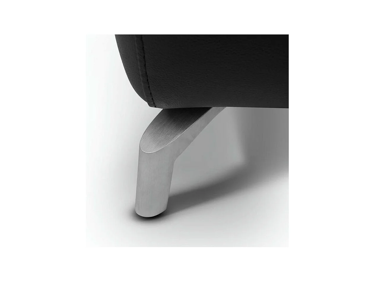 Canapé relax électrique Selesta - 3 places - Cuir - Noir