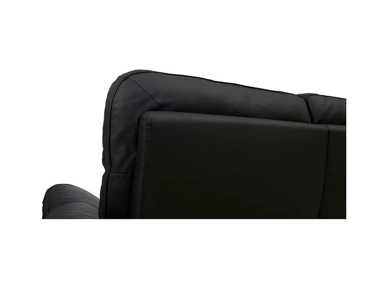 Canapé relax électrique Selesta - 3 places - Cuir - Noir
