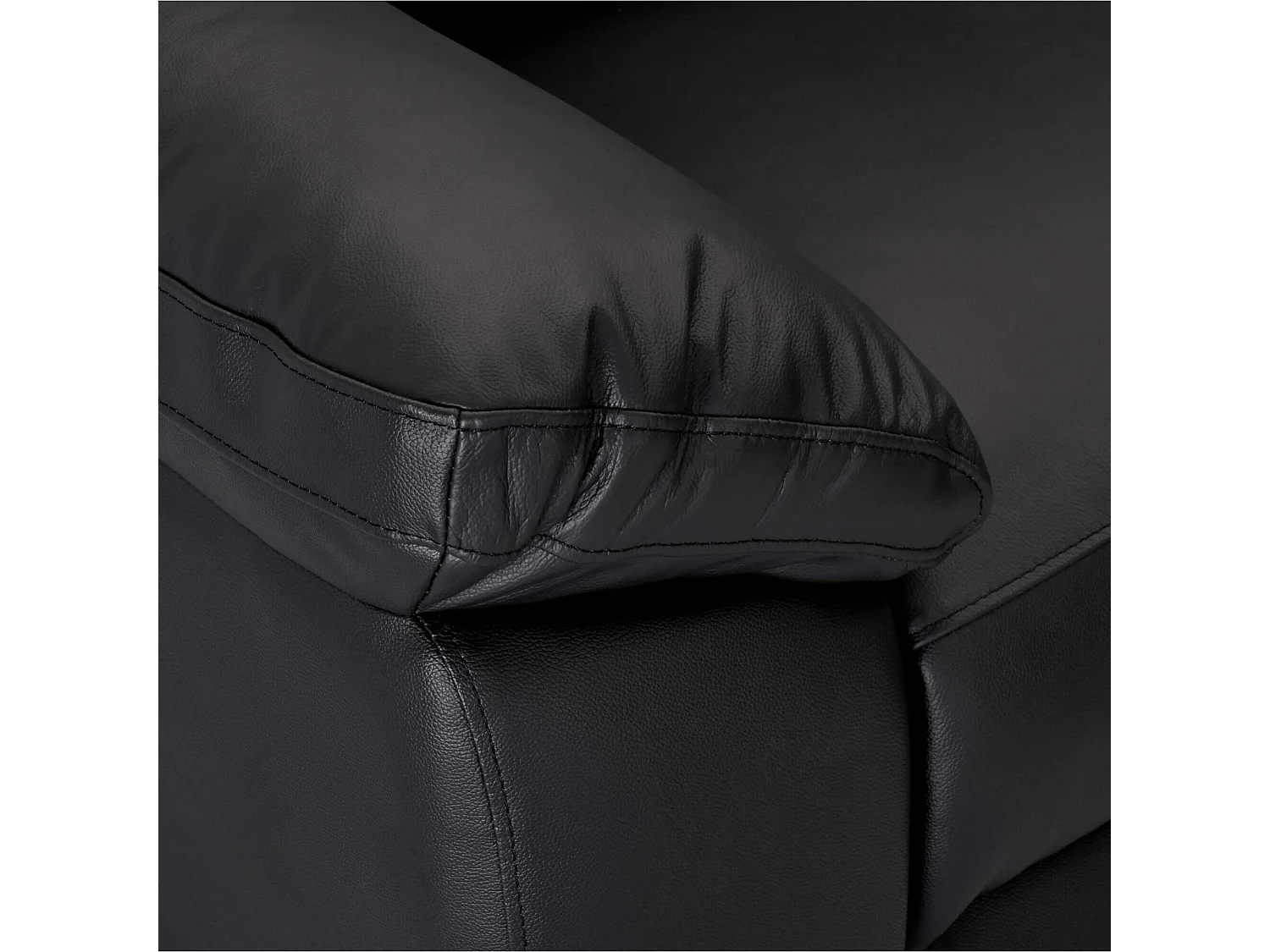 Canapé d'angle 32 Relax Électrique 5 Places Selesta Noir Cuir, PVC