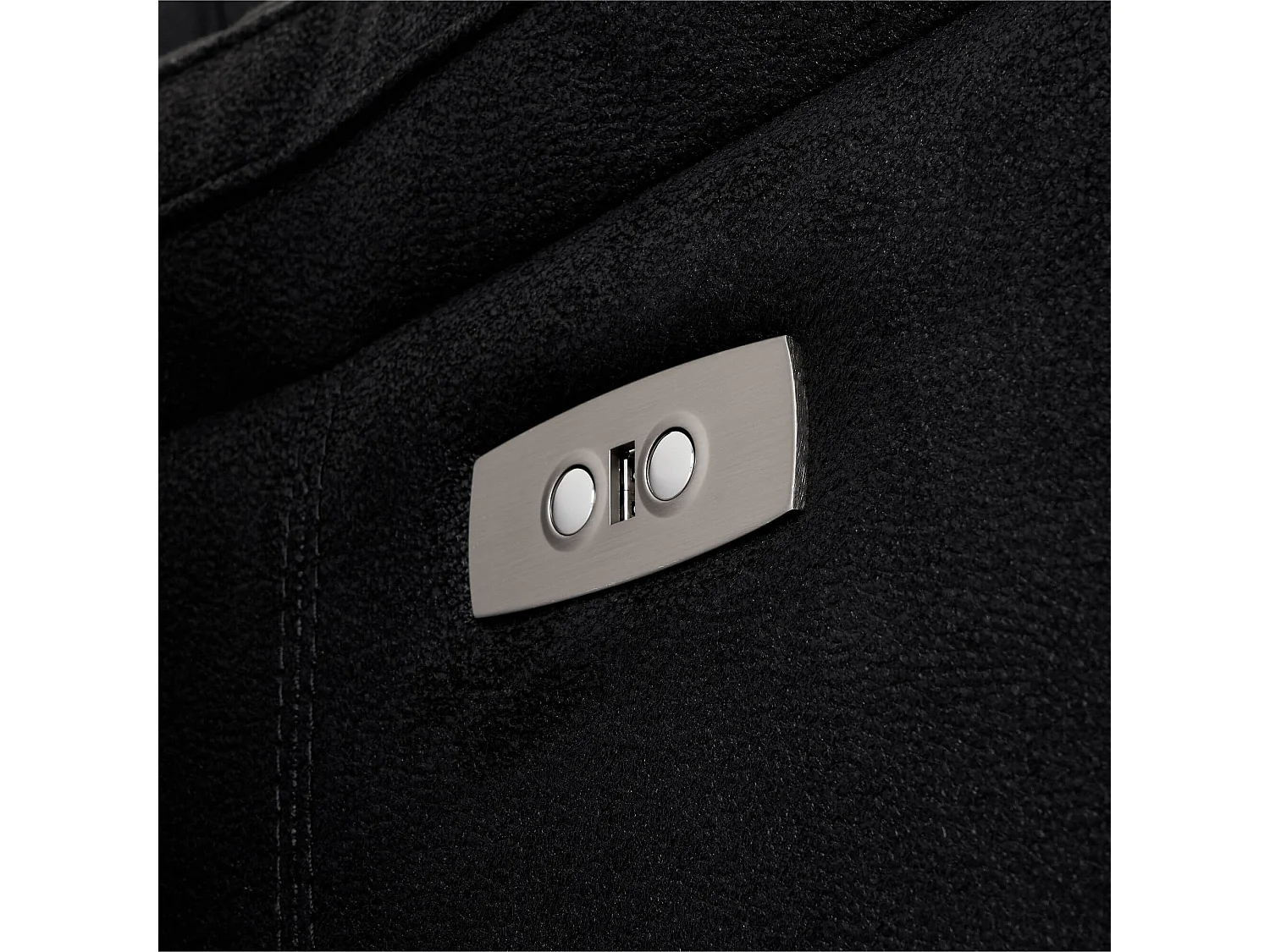 Canapé d'angle 32 Relax Électrique 5 Places Selesta Noir Tissu