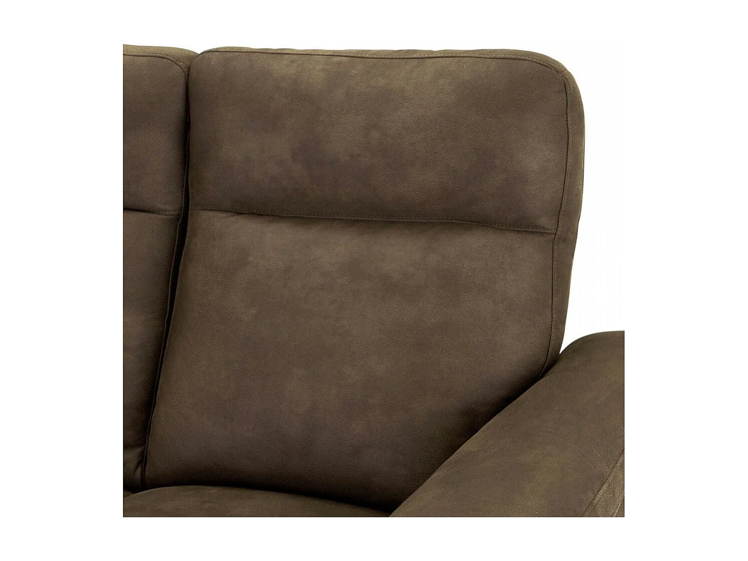 Canapé relax électrique Selesta - 3 places - Tissu - Marron