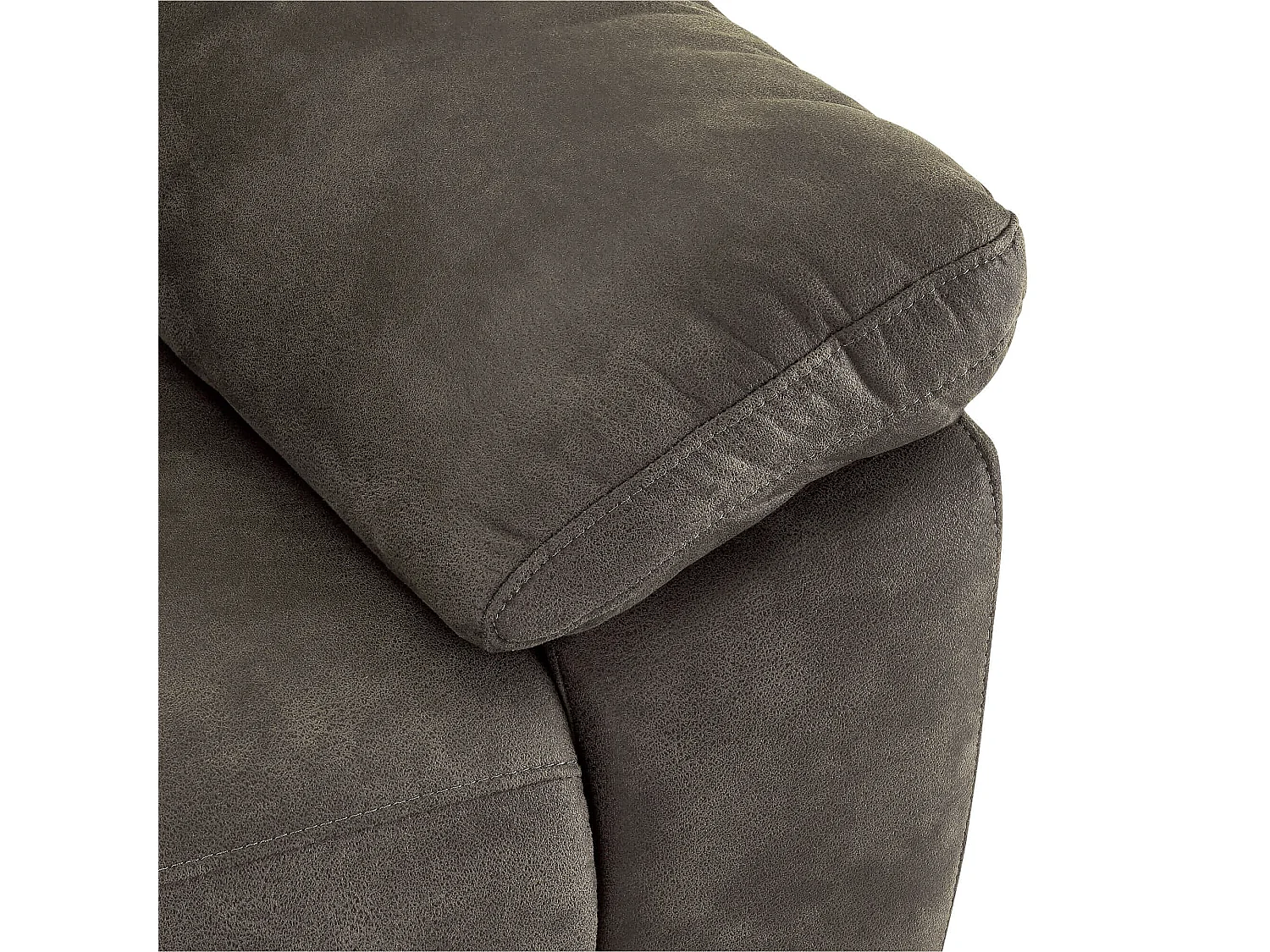 Canapé relax électrique Selesta - 3 places - Tissu - Marron