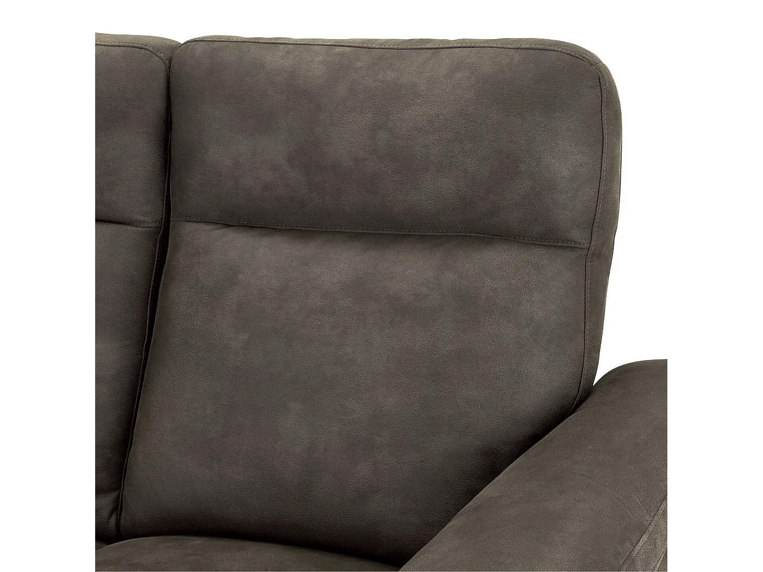 Canapé relax électrique Selesta - 3 places - Tissu - Marron