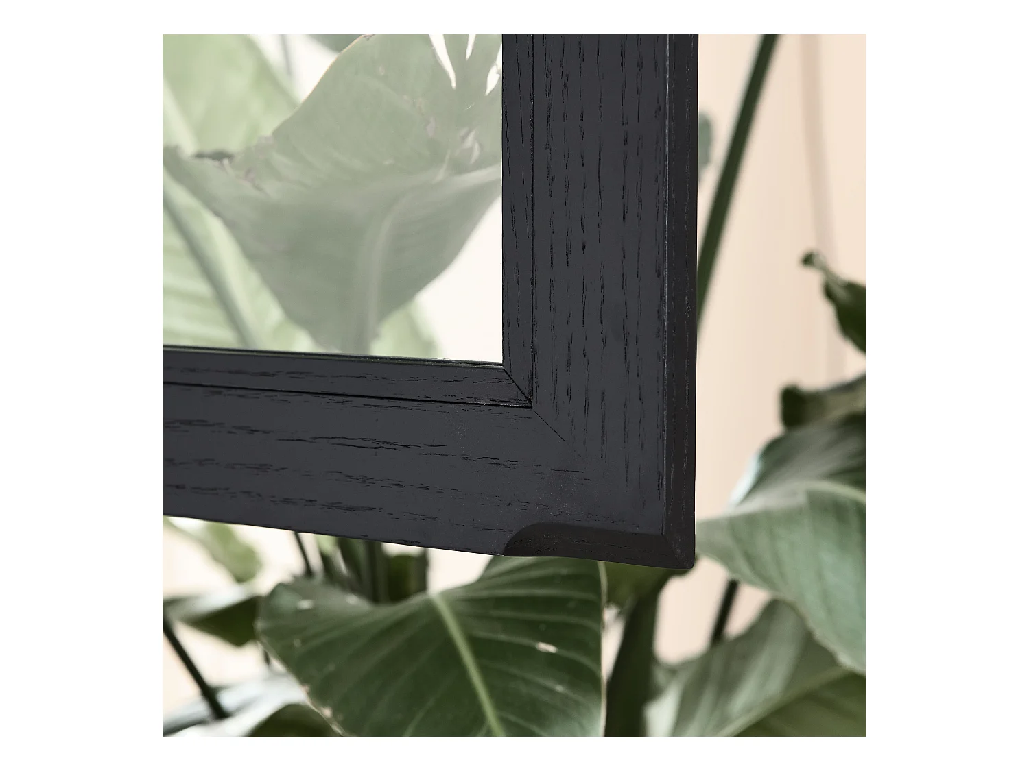 Vitrinekast met led-verlichting Tokyo - 4 deuren, 2 laden - MDF & staal - Zwart