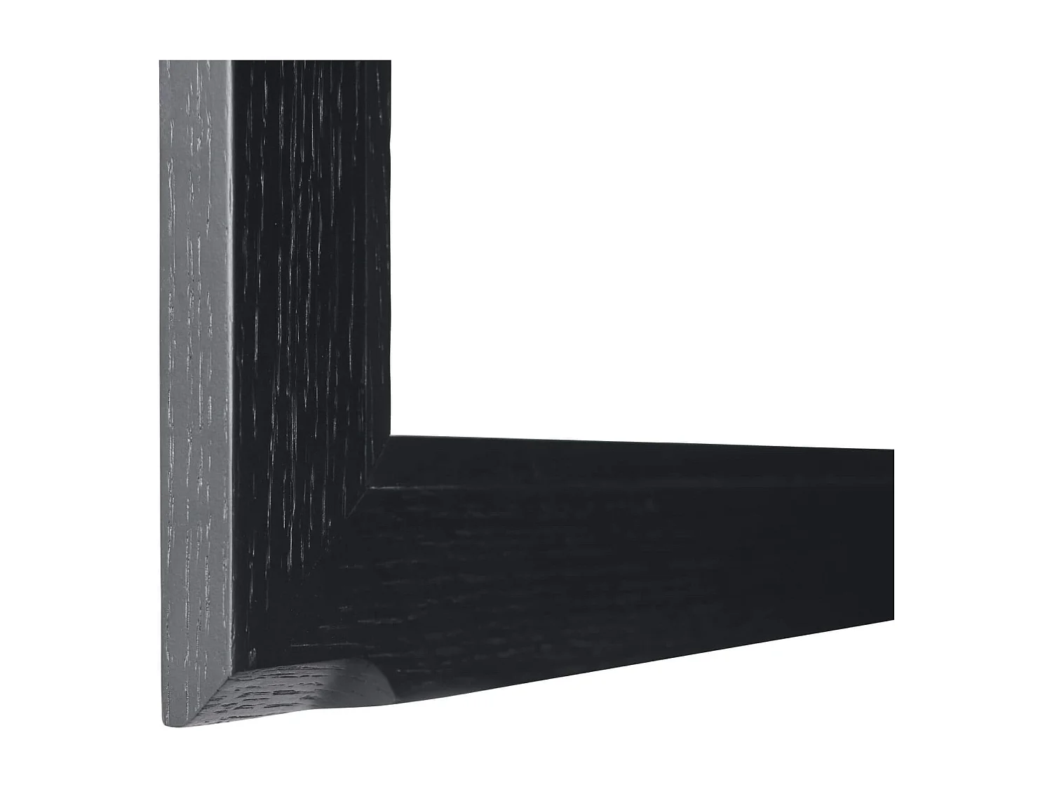 Vitrine mit LED Beleuchtung mit 2 Glastüren Tokyo - Eichenfurnier & MDF - Schwarz