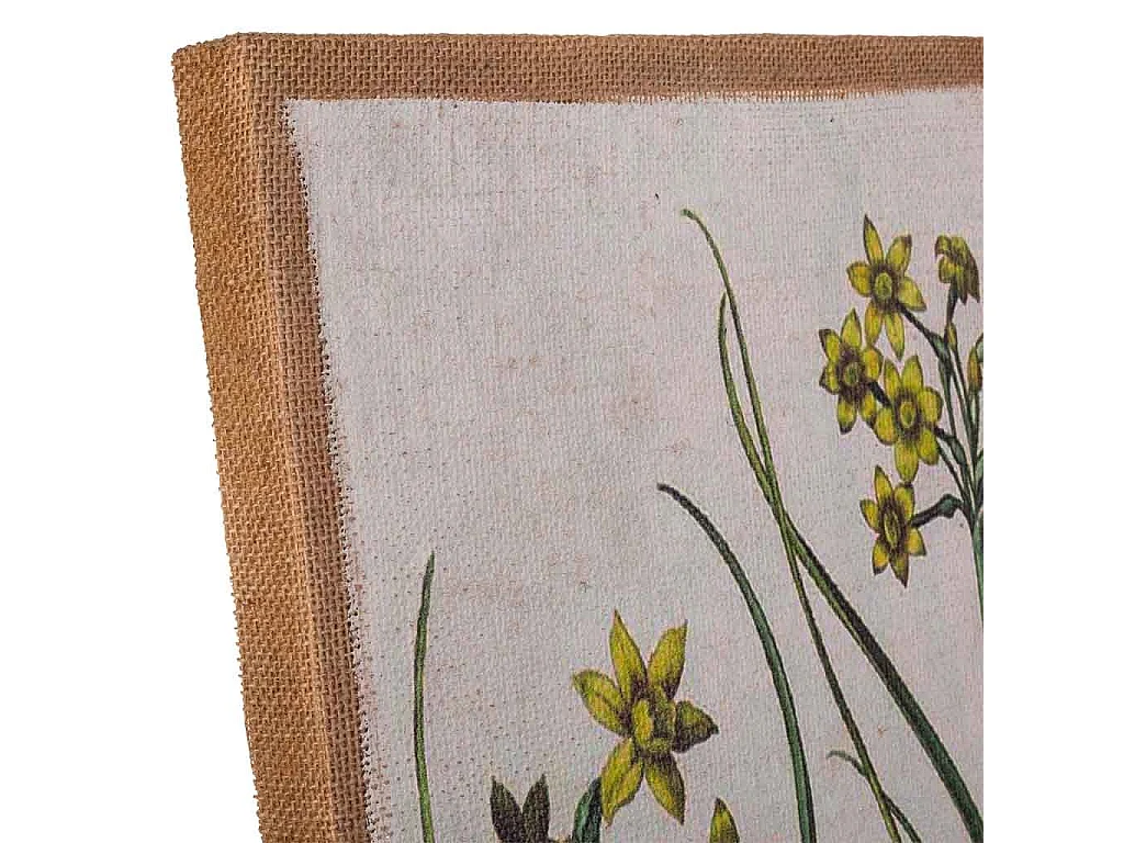 Quadro de madeira e tecido impresso