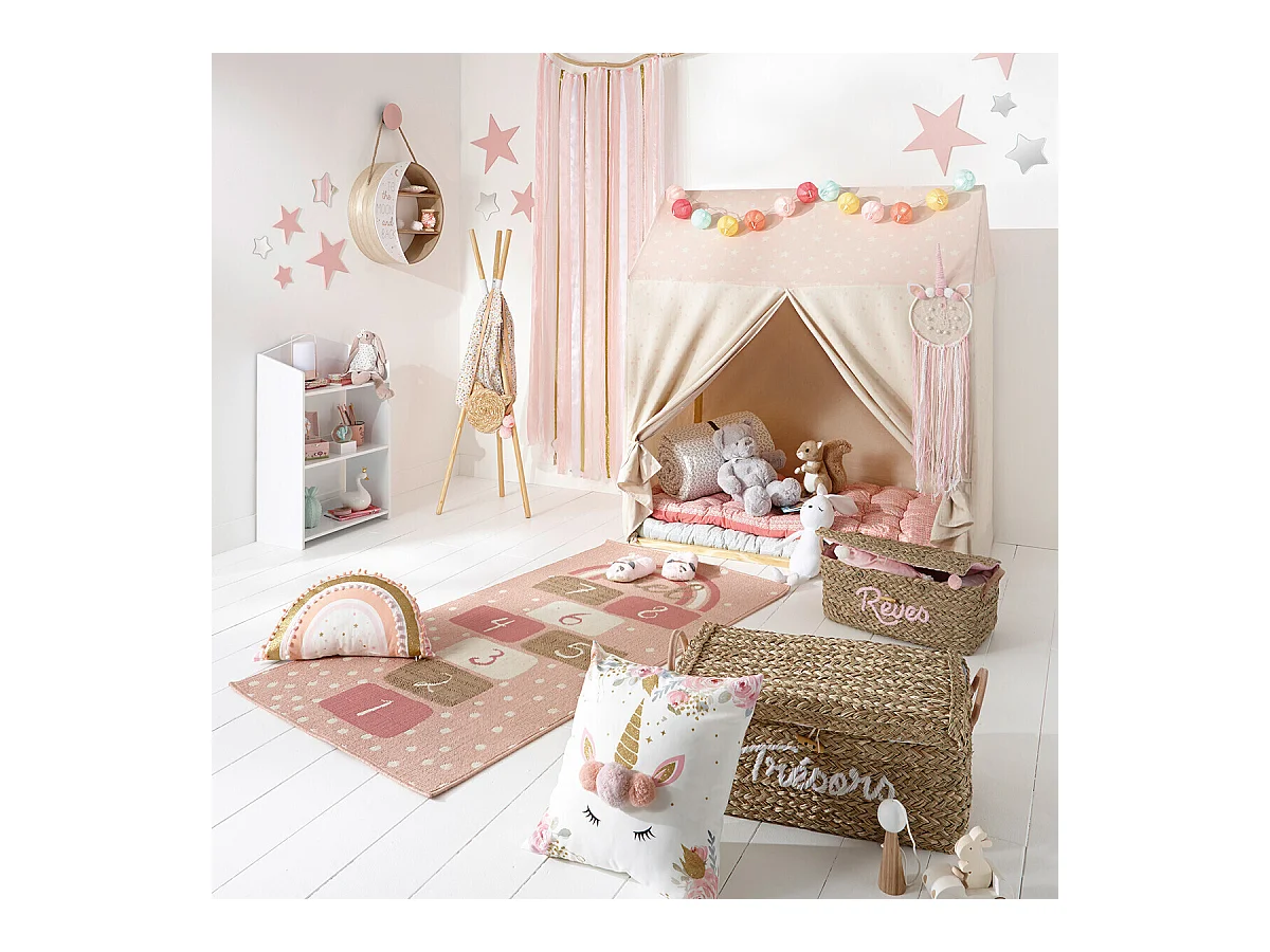 Cabane Déco Enfant 126cm Naturel