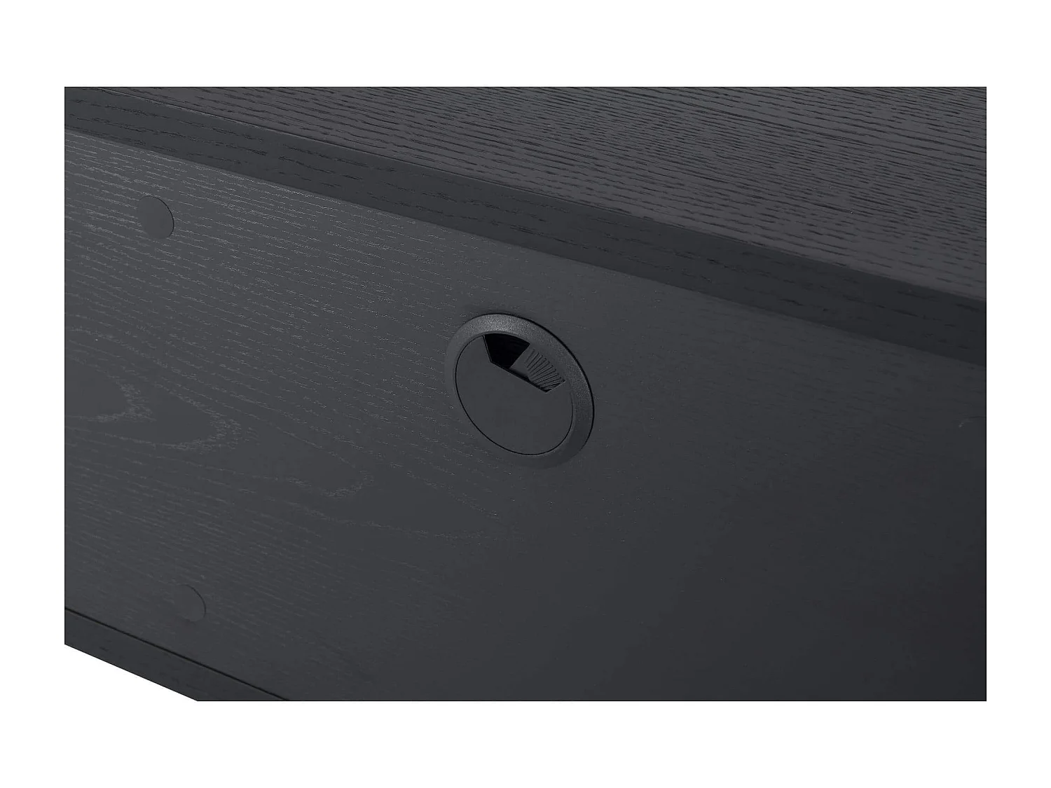 Meuble TV Tokyo avec 2 portes et 1 niche - MDF et métal - Noir