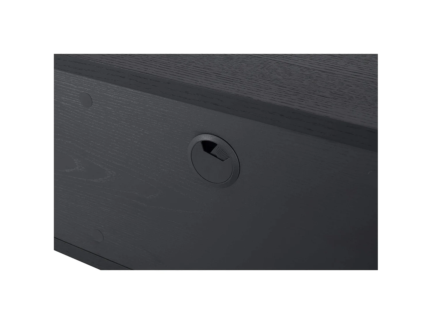 Meuble TV Tokyo avec 2 portes et 1 niche - MDF et métal - Noir