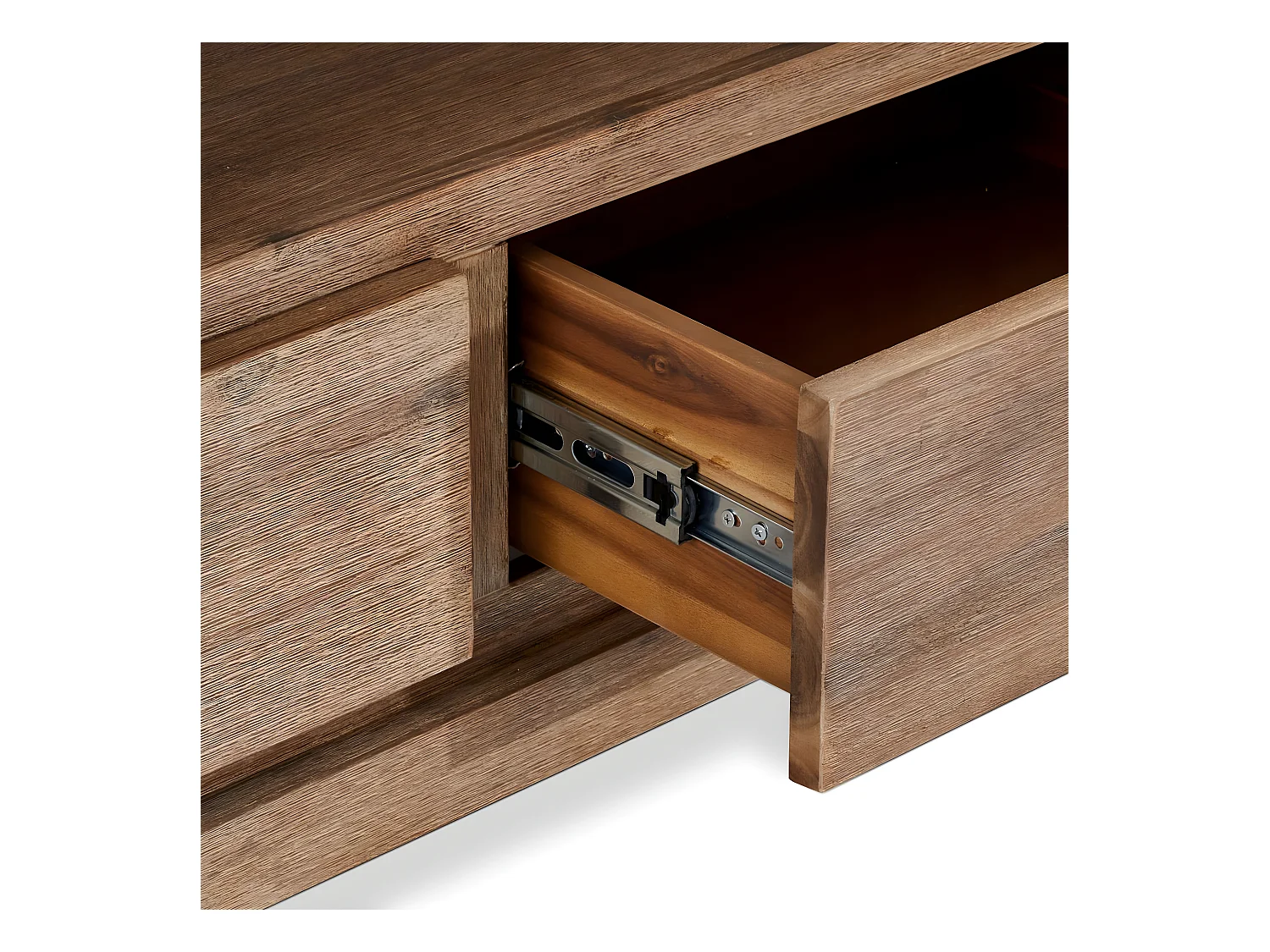 Tv-meubel Alaska - 2 laden, 2 nissen - Massief acaciahout & MDF - Bruin