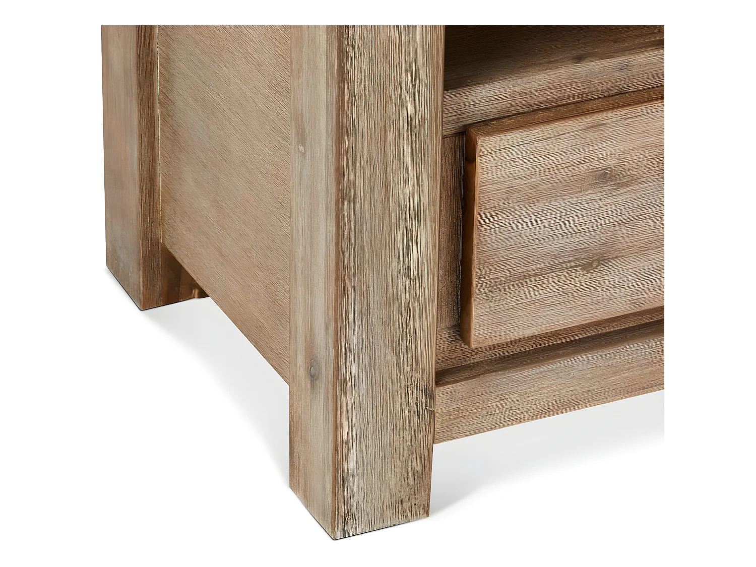 Tv-meubel Alaska - 2 laden, 2 nissen - Massief acaciahout & MDF - Bruin