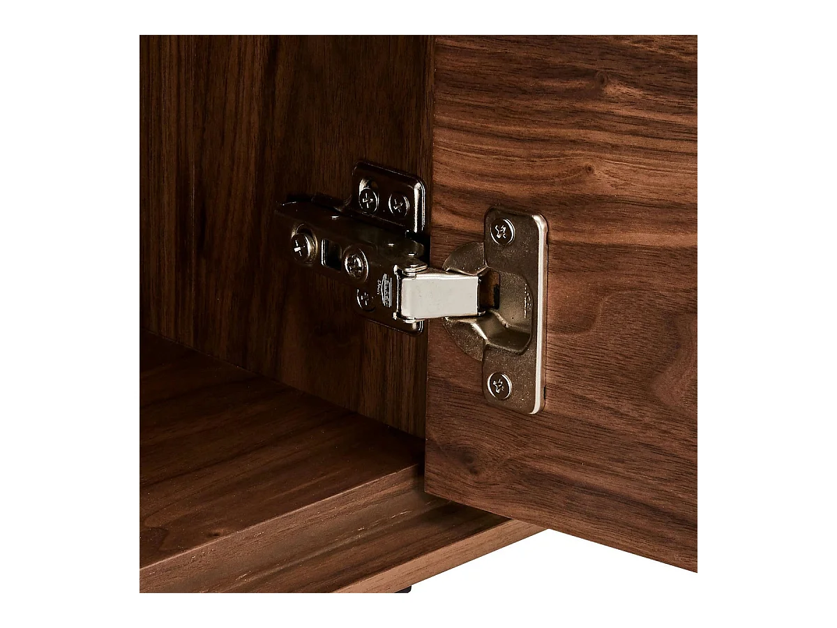 Tv-meubel Tokyo - 2 deuren, 1 lade - MDF & staal - Amerikaanse eik