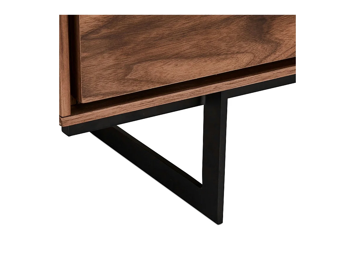 Tv-meubel Tokyo - 2 deuren, 1 lade - MDF & staal - Amerikaanse eik