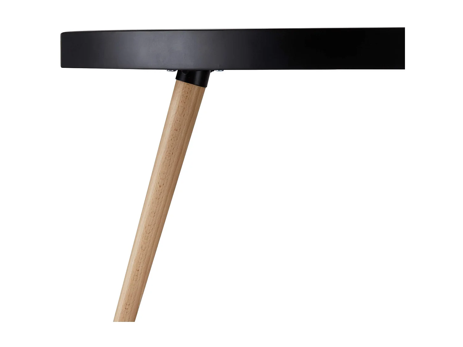 Table basse Opus - Ronde - MDF et bois - Noir