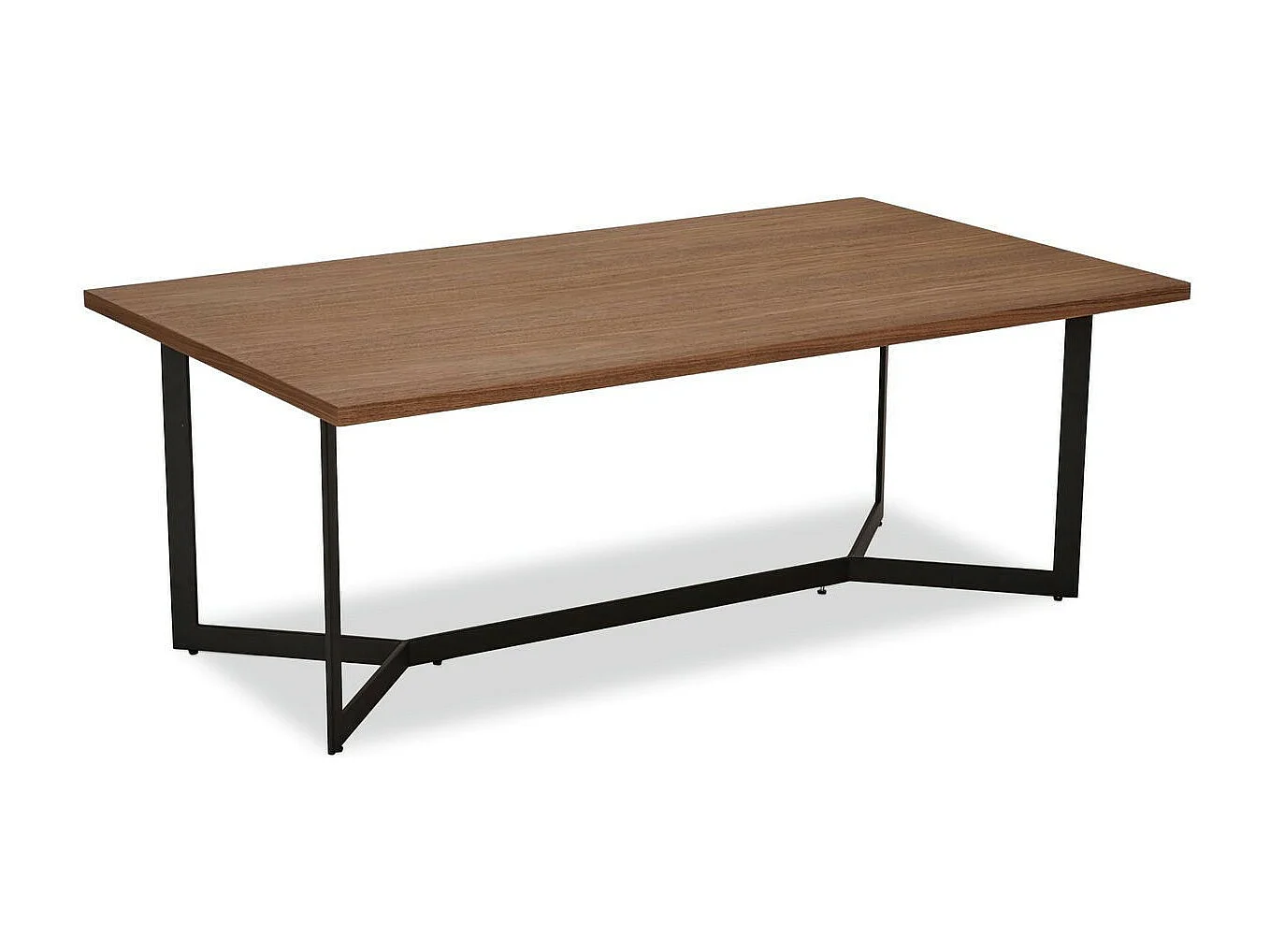 Table basse Tokyo - Rectangulaire - MDF et métal - Noyer