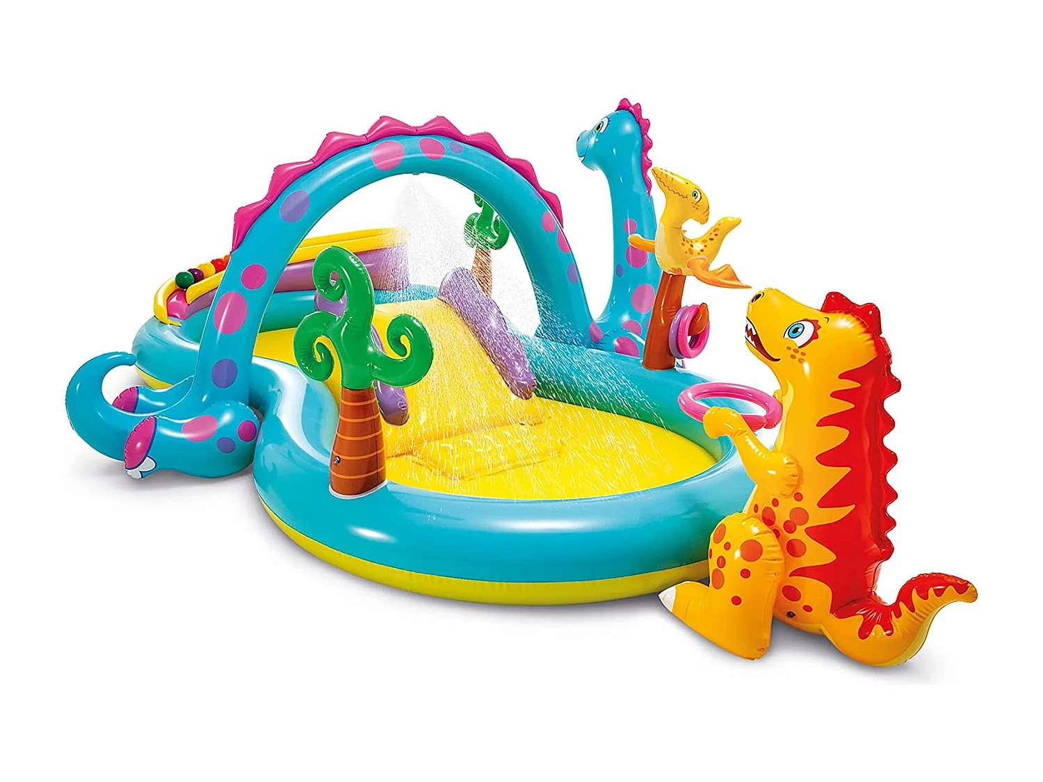 Aire de jeu aquatique gonflable Dinoland 333 x 229 x 112 Intex