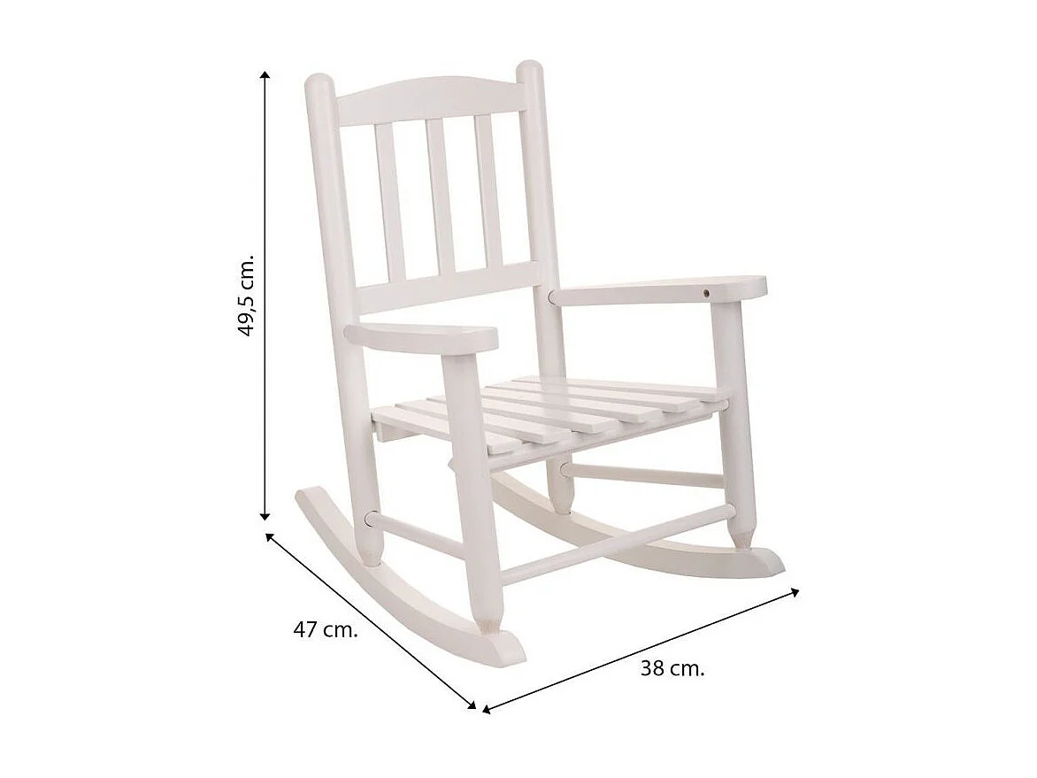 Chaise à bascule enfant en bois couleur miel 38x47x49.5h