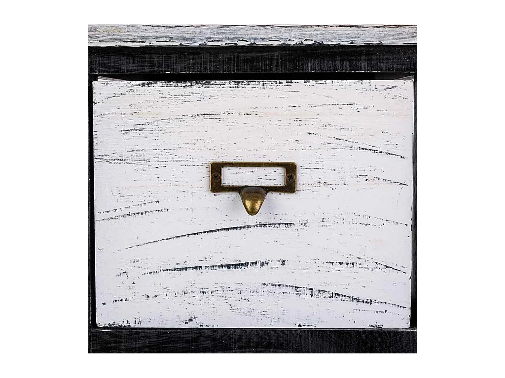 Schwarze Kommode aus Holz, 26x32x81h cm