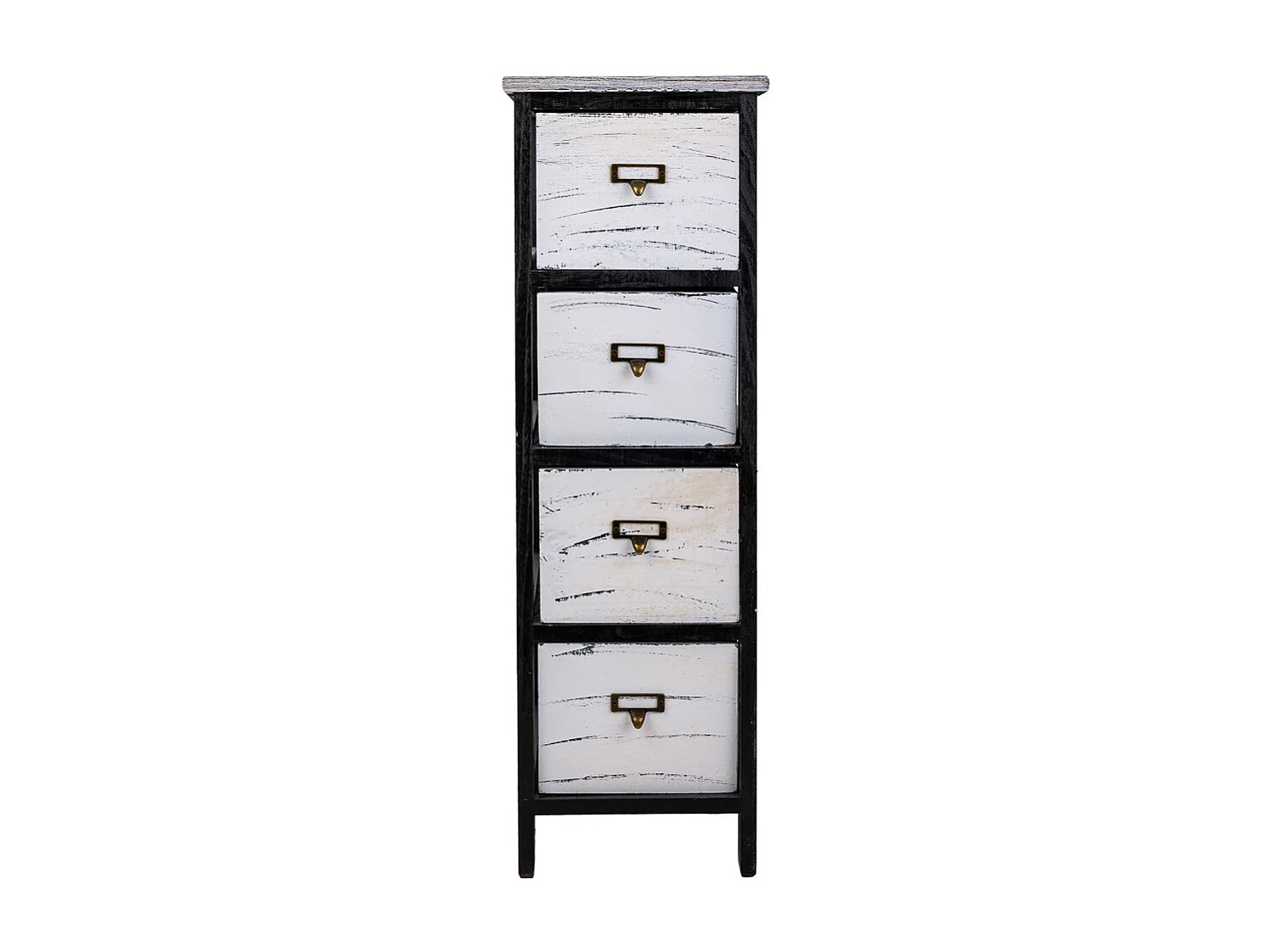 Cômoda de madeira preta 26x32x81