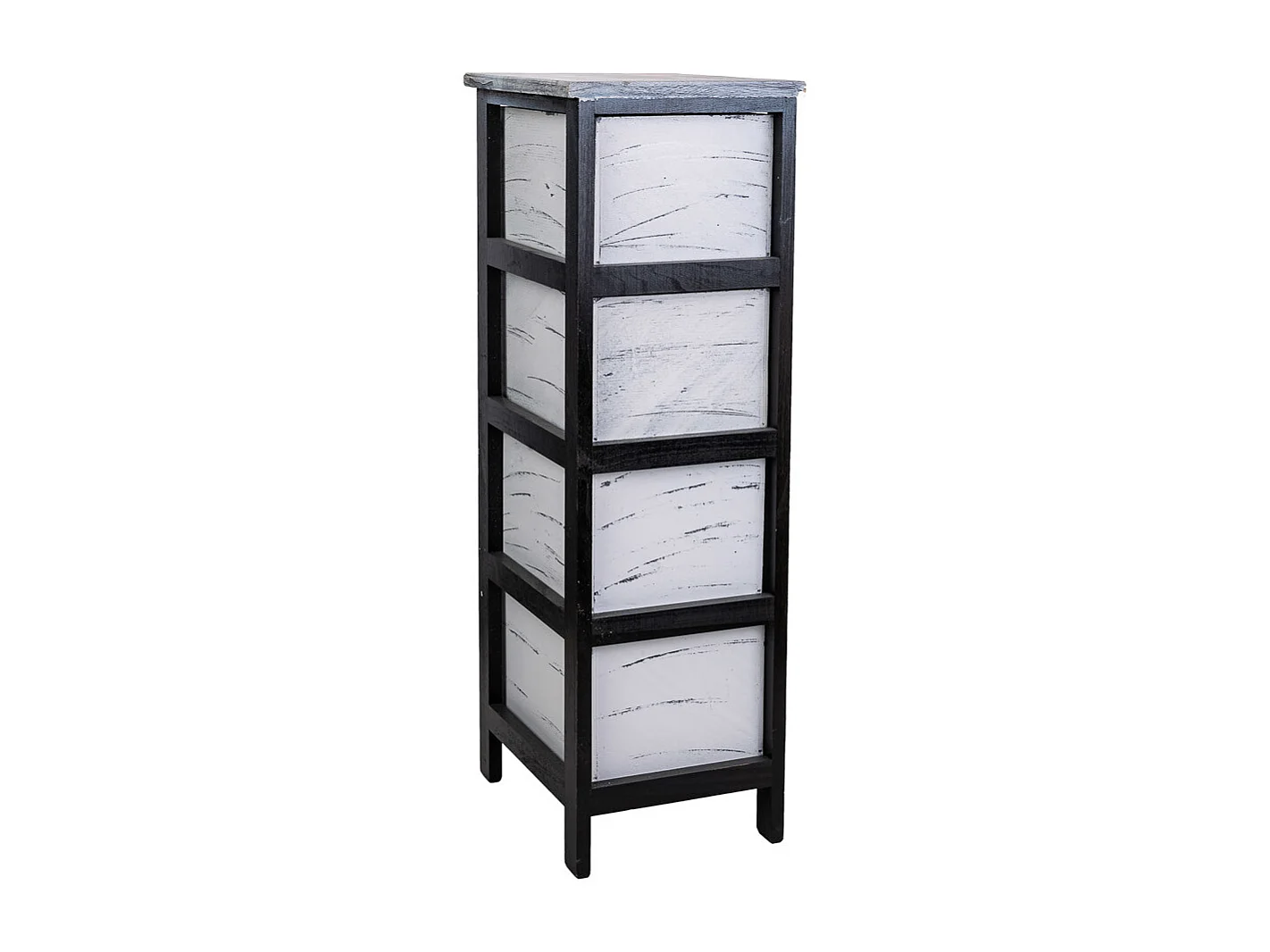 Cômoda de madeira preta 26x32x81