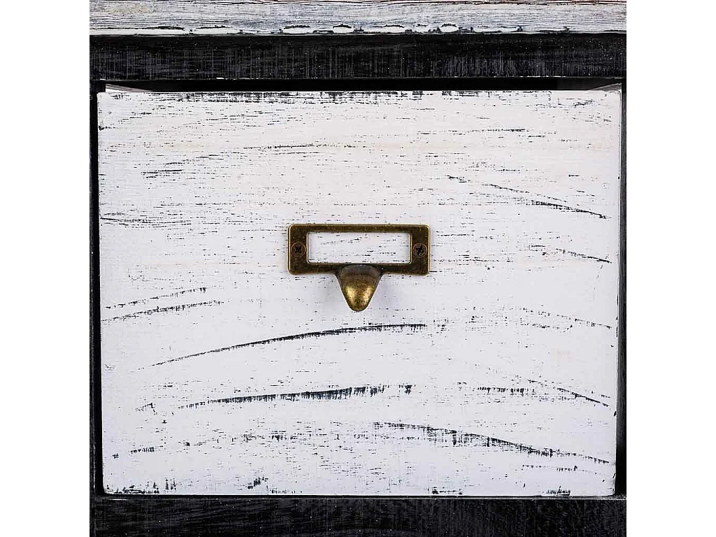 Cômoda de madeira preta 26x32x81